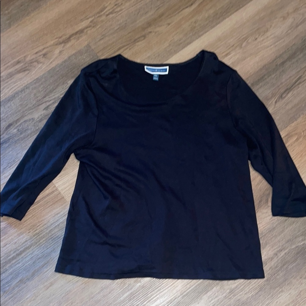 100% cotton Karen Scott PXLL black top